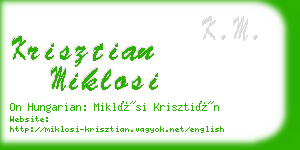 krisztian miklosi business card